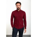 Düz Bordo Slim Fit Erkek Gömlek - 2XL