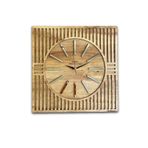 Düz Çizgiler - Mostar Ahşap ve Gümüş - 50 Cm Duvar Saati