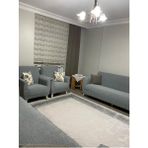 Düz Desen Jakarlı 3311 Koltuk Örtüsü.lastikli Kanepe Çekyat Örtüsü.koltuk Kılıfı Takımı. Gri - 180 x 230 cm