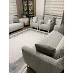 Düz Desen Jakarlı 3311 Koltuk Örtüsü.lastikli Kanepe Çekyat Örtüsü.koltuk Kılıfı Takımı. Krem - 180 x 230 cm