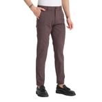 Düz Erkek Yandan Cepli Klasik Bel Slim Fit Chino Pantolon Bordo 38