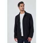Düz Gabardin Polo Yaka Tam Astar Esnek Standart Fit Mont 1007250111