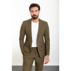 Düz Haki Slim Fit Mono Yaka Erkek Takım Elbise - 46 - 6 Drop