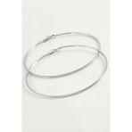 Düz İnce Boru Metal Halka Küpe 8-9-10 Cm