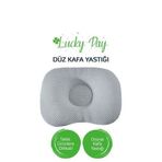 Düz Kafa Yastığı Gri Bebek Kafa Yastığı, Kafa Yastık, Bebek Yastığı, Organik Pamuk Kumaş