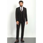 Düz Kahverengi Slim Fit Klasik Erkek Takım Elbise - 52 - 6 Drop