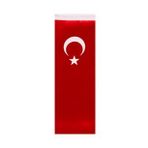 Düz Kesim Türk Masa Bayrağı (Direksiz) 8,5X25 Cm-10 Adet