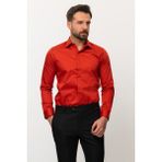 Düz Kiremit Rengi Slim Fit Polikort Yaka Klasik Erkek Gömlek - XL