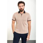 Düz Kiremit Slim Fit Polo Yaka Erkek T-Shirt