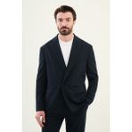 Düz Lacivert Oversize Geniş Yaka Kruvaze Erkek Takım Elbise - 48 - 6 Drop