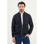 Düz Lacivert Slim Fit Hakim Yaka Erkek Mont - 56