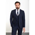 Düz Lacivert Slim Fit Mono Yaka Klasik Erkek Takım Elbise - 48 - 6 Drop