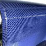 Düz örülmüş karbon fiber kumaş 3K 240gsm Mavi Gerçek Kevlar Aramid Elyaf Kumaş 40" X 20" / 100cm X 50cm Genişliğinde 2x2 Twill Rulo(1m x 0.5m a slice)