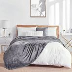 Düz Renk Battaniye, 200X230cm Peluş Flanel Kumaş, 280Gsm Mikrofiber Yapısı Ile Yumuşak Doku, Yatak Koltuk Kamp Için Hafif Sıcak Tutan Örtü, Seyahat Dostu Nefes Alabilir Ev Hediyesi