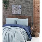 Düz Renk Cift Taraflı Akfil 64 Tel Nevresim Takımı - 200 x 220 cm - Su Yeşili - İndigo