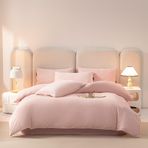 Düz Renk Nevresim Takımı 2 Yastık Kılıflı Yumuşak Kadife Yorgan Seti Hafif ve Cilt Dostu King Boy 220x240 cm 3 Parça Yatak Seti 7 Renkte