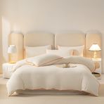 Düz Renk Nevresim Takımı 2 Yastık Kılıflı Yumuşak Kadife Yorgan Seti Yumuşak Ciltler için Sıcak Hafif Yatak Takımı King Boy 220x240 cm 3 Parça
