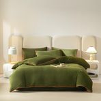 Düz Renk Nevresim Takımı 2 Yastık Kılıflı Yumuşak Sıcak Kadife Hafif ve Cilt Dostu King Boy 220x240 cm 3 Parça Yatak Seti - Renk 2