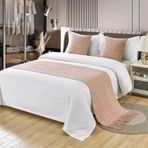 Düz Renk Örme Yatak Örtüsü, Ponponlu Dokuma Yatak Örtüsü, Yumuşak Solmaz Kraliçe Boy Battaniye, Yatak Örtüsü, Rahat Havlu, R-60 * 230 cm (1,5 m Yatak)
