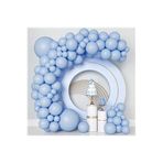Düz Renk Pastel Balon Zinciri 100 Lü, MAKARON MAVİ