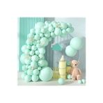 Düz Renk Pastel Balon Zinciri 100 Lü, MİNT YEŞİLİ