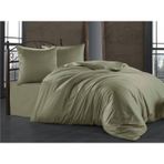 Düz Saten Nevresim Çift Kişilik Nevresim Takımı Light Green