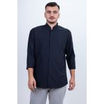Düz Şef Gömlek Aşçı Kıyafeti Chef Aşçı Forması - Lacivert - 2XL