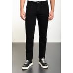 Düz Siyah Slim Fit Erkek Kot Pantolon - 32