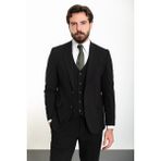 Düz Siyah Slim Fit Mono Yaka 4 Drop Klasik Erkek Takım Elbise - 52 - 6 Drop
