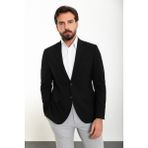 Düz Siyah Slim Fit Mono Yaka Erkek Ceket - 56