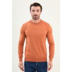 Düz Slim Fit Bisiklet Yaka Basic Erkek Triko Kazak - Kamel - XL