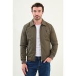 Düz Slim Fit Gömlek Yaka Erkek Mont - Haki - 50