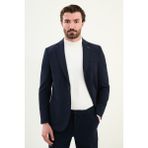 Düz Slim Fit Mono Yaka Torba Cepli Pantolonu Lastikli Erkek Takım Elbise - Lacivert - 6 Drop - 56