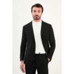 Düz Slim Fit Torba Cep Beli Lastikli Ipli Yün Erkek Takım Elbise - 50 - Siyah - 6 Drop