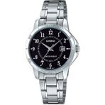 Düz Standart Kol Saati LTP-V004D-1BUDF Beyaz 1 Atm Takvim Çelik Çelik Mineral Analog & Dijital Siya