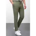 Düz Super Slim Fit İpli Erkek Pantolon - Haki - 31