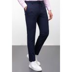 Düz Super Slim Fit İpli Erkek Pantolon - Lacivert - 36
