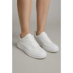Düz Taban Sneaker Ayakkabı Kadın Spor Erkek Spor Beyaz Sneaker - 41