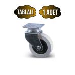 Düz Tabla Frensiz Lüks Masa Tekeri Sehpa Tekeri(Frensiz)(Krom - Gri)(7Cm)(Teker Ölçü:50x20mm) Gri Gri - 1 Adet