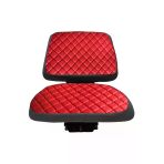 Düz Tip Traktör Koltuk Kılıfı - Kolçaksız - Kırmızı Deri -BB-3142