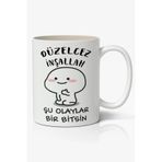 Düzelcez İnşallah Yazılı Baskılı Kupa