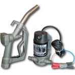 Düzey 12 Volt 3/4'' Hortum Çıkışlı Dıştan Çekme Mazot Aktarma Sıvı Transfer Pompası (Su - Süt - Yağ) & Akaryakıt Tabancası Seti