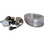 Düzey 220&12 Volt 3/4'' Hortum Çıkışlı Dıştan Çekme Adaptörlü Mazot Aktarma Sıvı Transfer Pompası + 5 Metre Hortum Seti