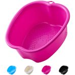 DVDGSC Büyük ayak küveti, kalın plastik ayak küveti, ayak banyosu, spa, su spa ve ayak masajı - Ayakları yumuşatmak için küvet, ayak tırnakları ve ayak bilekleri, pedikür, taşınabilir ayak küveti (lila)
