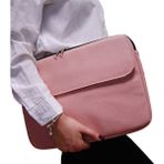 D'vers Unisex 13-14-15.6 Inç Uyumlu Macbook Kılıf Notebook Laptop Çantası - Pudra