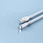 Dvip L14 1 mt Beyaz 6A 110W Fast Charging USBA to Type-C Data ve Hızlı Şarj Kablosu