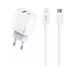 Dvip N35 2.4 A Beyaz Type-C to Lightning Kablolu Hızlı Şarj Aleti Set