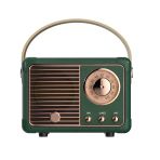 Dw13 Yeşil Bluetooth Mini 11 Cm X 8 (-+1) Hoparlör Kablosuz Retro Hoparlör Eski Moda Klasik Stil Güçlü