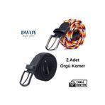DWOY Elastik Örgü Kemer 2'li Set