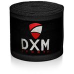 DXM SPORTS Boks El Sargıları İç Eldivenler - Esnek Elastik Bandajlar 180", Kickboks için Erkek Kadın MMA Muay Thai Kickboks Dövüş Sanatları Boks Eğitimi (Siyah)